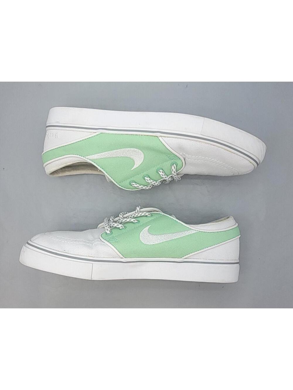 Nike Zoom Stefan Janoski Canvas Women's Size 8 Mint White Sneakers 743218-972